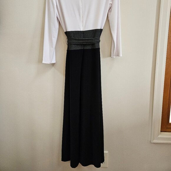 LAUREN Ralph Lauren Black Gray White Color Block Dress Size 2  3/4 Sleeves NWOT - Picture 13 of 14